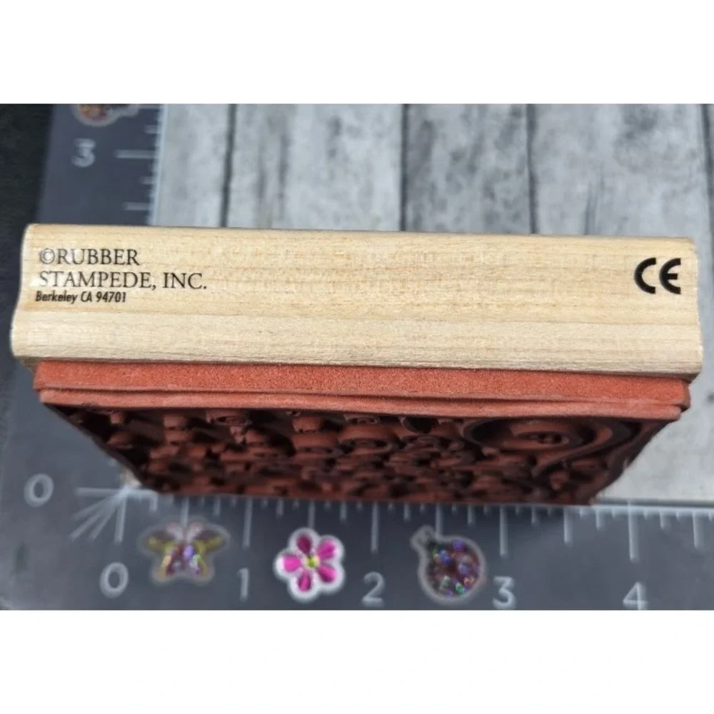 Rubber Stampede Let It Snow A2653H Tree Swirl Rubber Stamp Wood #L55